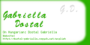 gabriella dostal business card